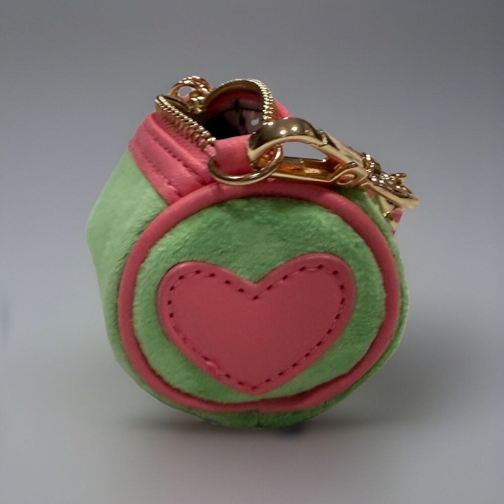 Juicy Couture Retro Green Pink Velour Mini Barrel Charm - Picture 4 of 10